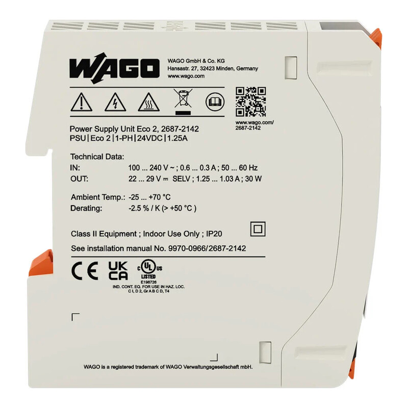 wago Power supply eco 24 vdc 2.5 a, 1-phase