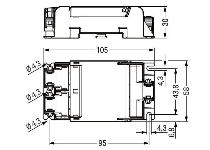wago Distribution box winsta midi in 3p dali out l1-,l2-,l3 dali