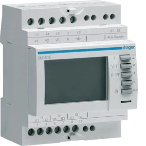 hager Multi-meter sm101e i/u/v/f/p/pf/h din