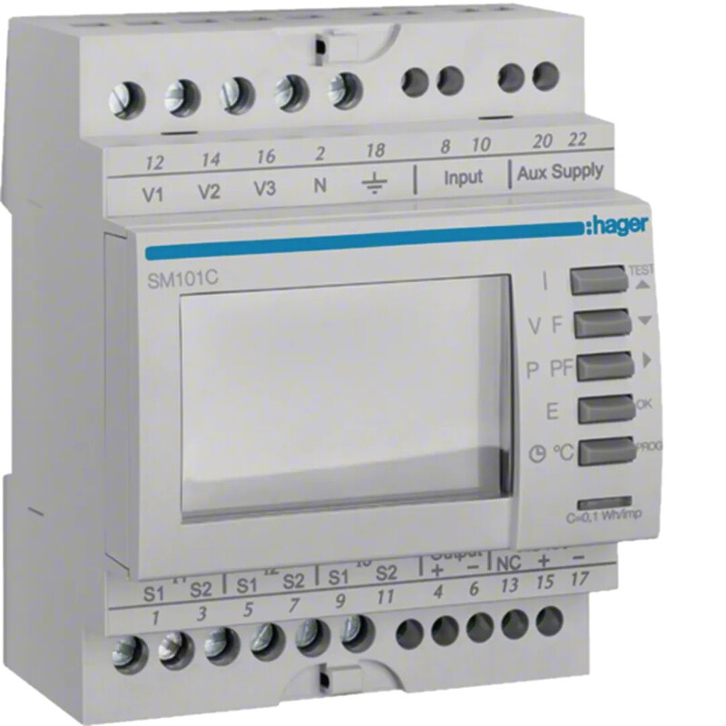 MULTI-METER SM101C I/U/THD/F/P/PF/E/H DIN