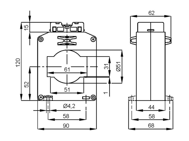 frer Mätransformator tat061 ø51 1000/1 10va kl0.5
