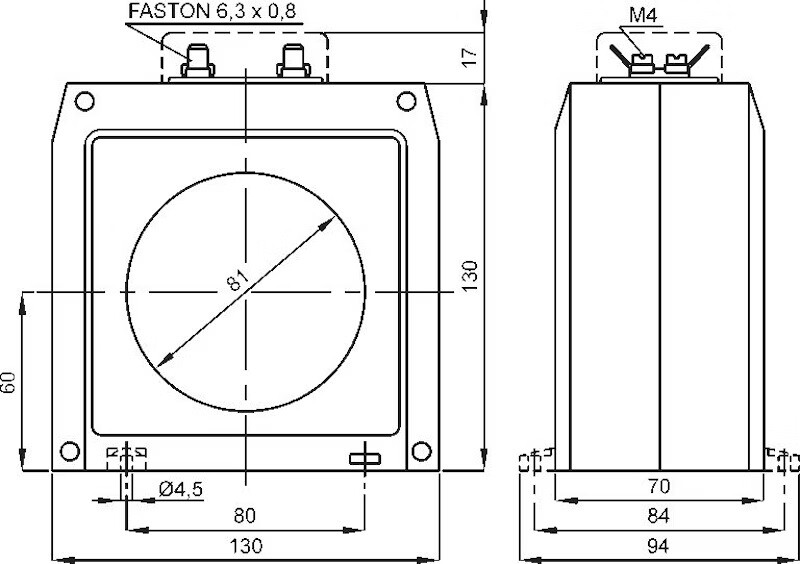 frer Mätransformator tat080 ø81 800/5 15va kl0.5