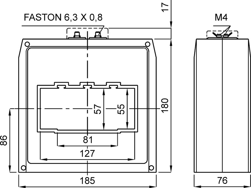 frer Mätransformator tat127 127x55 4000/1 12va 0.2s
