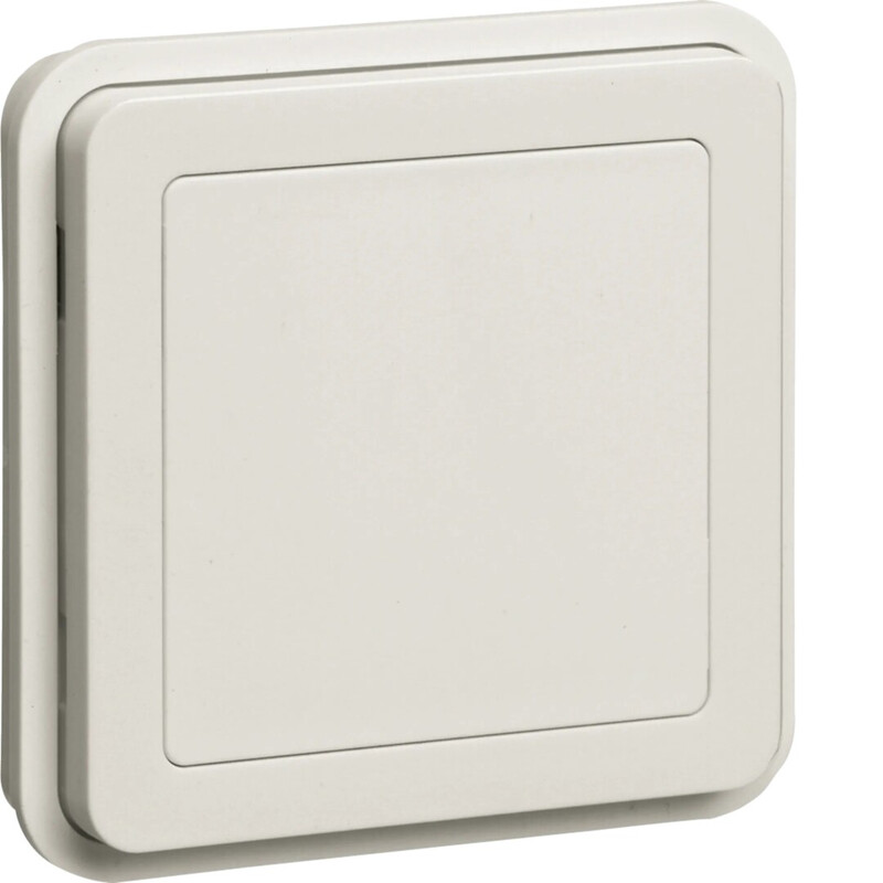 hager Center plate w.1 blind ip55 white
