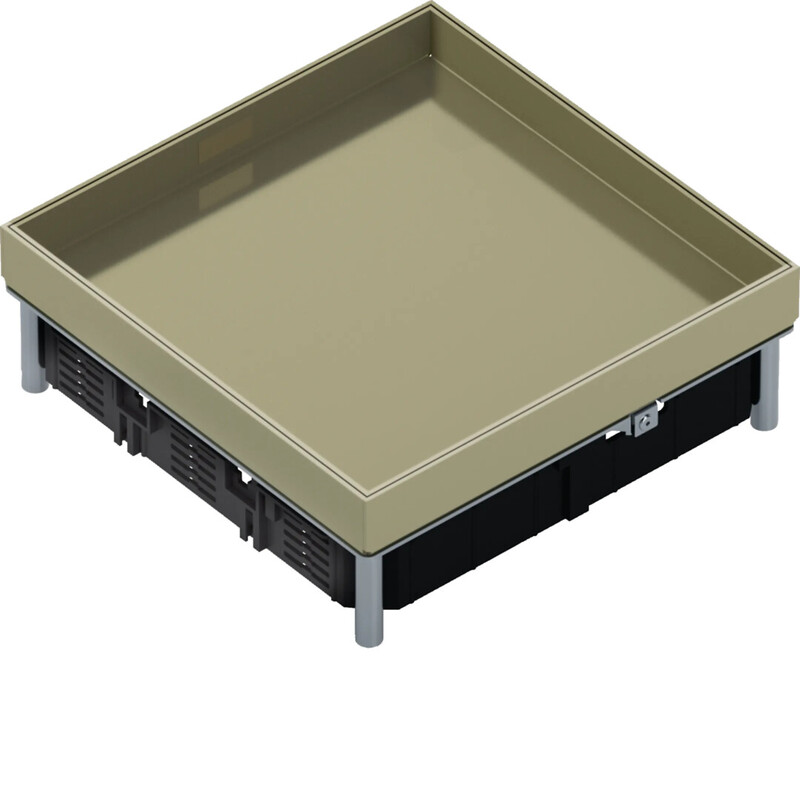 hager Floor box electraplan.ve-ee mkq120 brass 243x243 bl 25mm