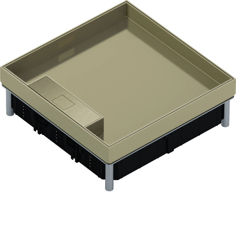 hager Floor box electraplan.ve-ee mkq120 brass 243x243 le 25mm