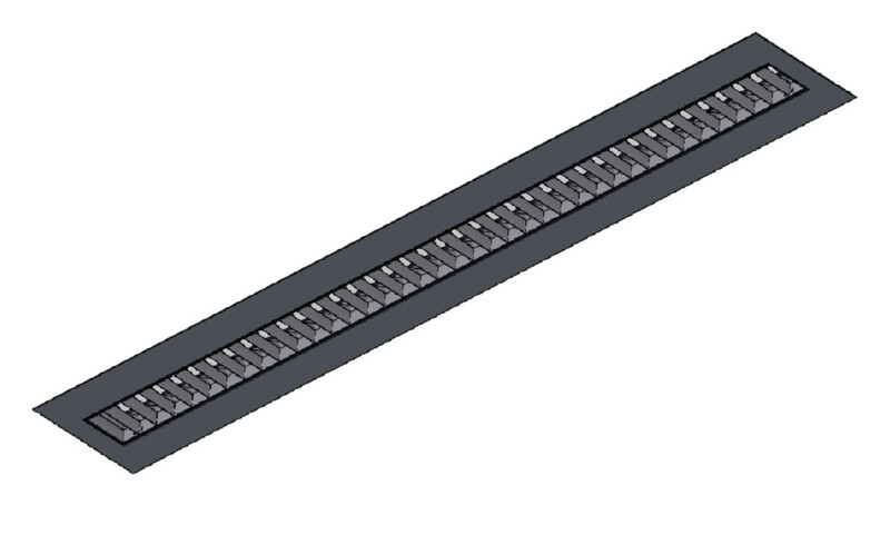 sg armaturen Mechanical accessories ecoline 1500 flush frame wh 1600x280