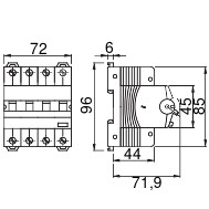 gewiss Rcbo gw94370 4p 6ka c-curve-32a 30m
