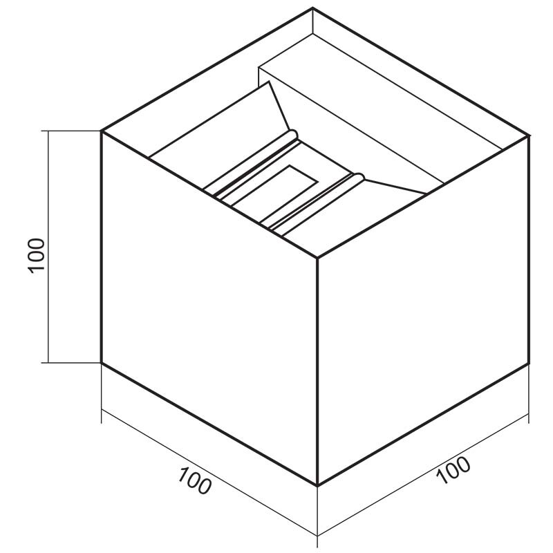 ftlight Exteriör väggarmatur iina 2x5w black 3000k