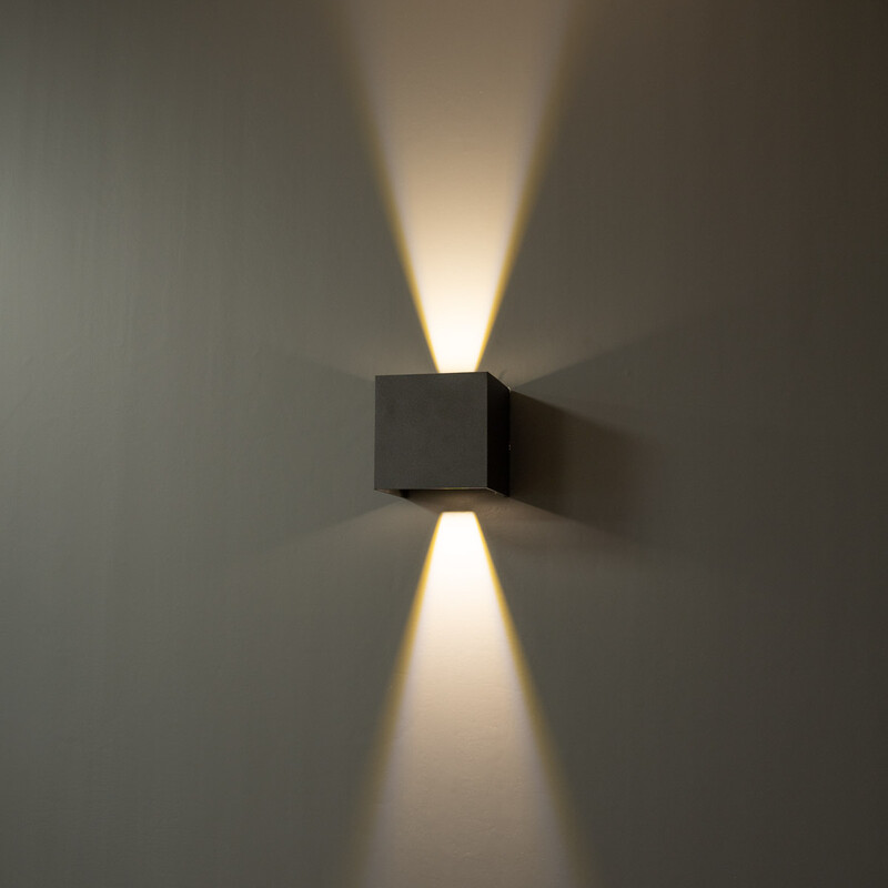 ftlight Exteriör väggarmatur iina 2x5w black 3000k