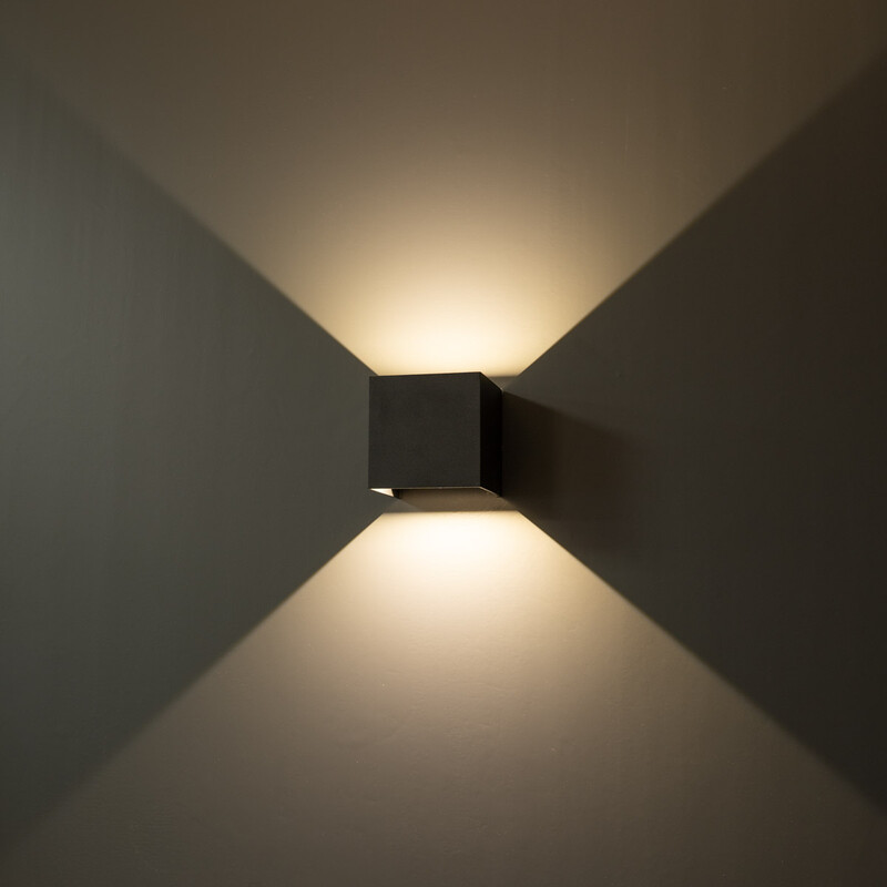 ftlight Exteriör väggarmatur iina 2x5w black 3000k