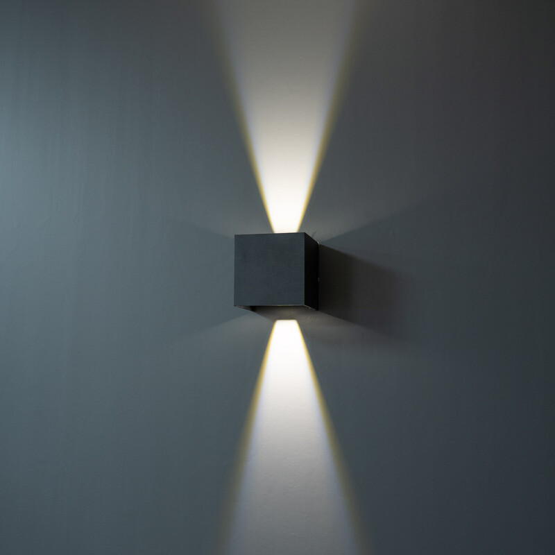 ftlight Outdoors wall luminaire 2x5w black 4000k