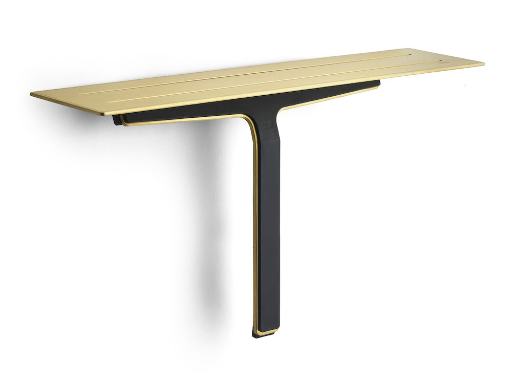 SHELF AND SHOWER VIPER REFRAME BRASS