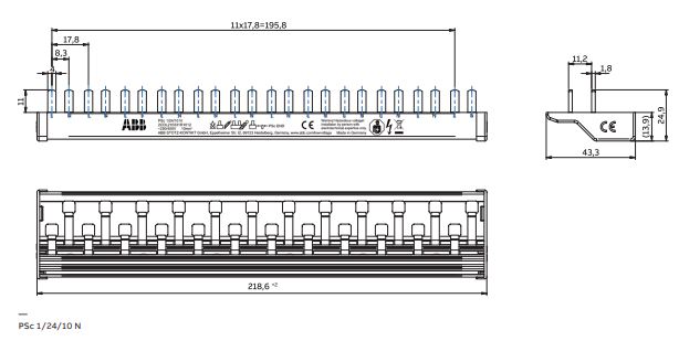 abb Virtakisko ds301c 2-napainen 12 moduulia