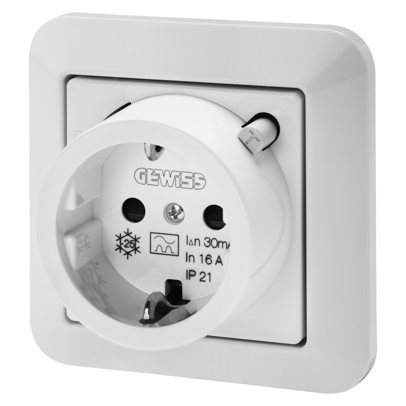 FAULT CURR.PROT. SOCKET-OUT GW95522 IP21 WHITE