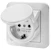 gewiss Fault curr.prot. socket-out gw95524 ip44 white