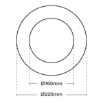 MECH. ACCESSORIES SLC SHIFT ADAPTER RING 160-210MM WH