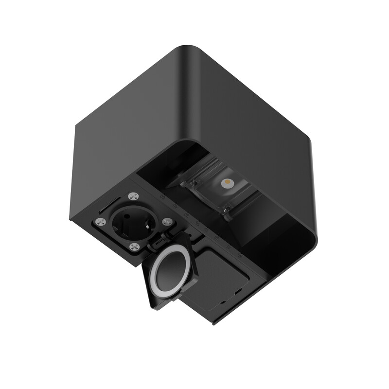 slc Seinävalaisin ulko slc shadow 2xschuko 2x5w 3cct ip65/ip54