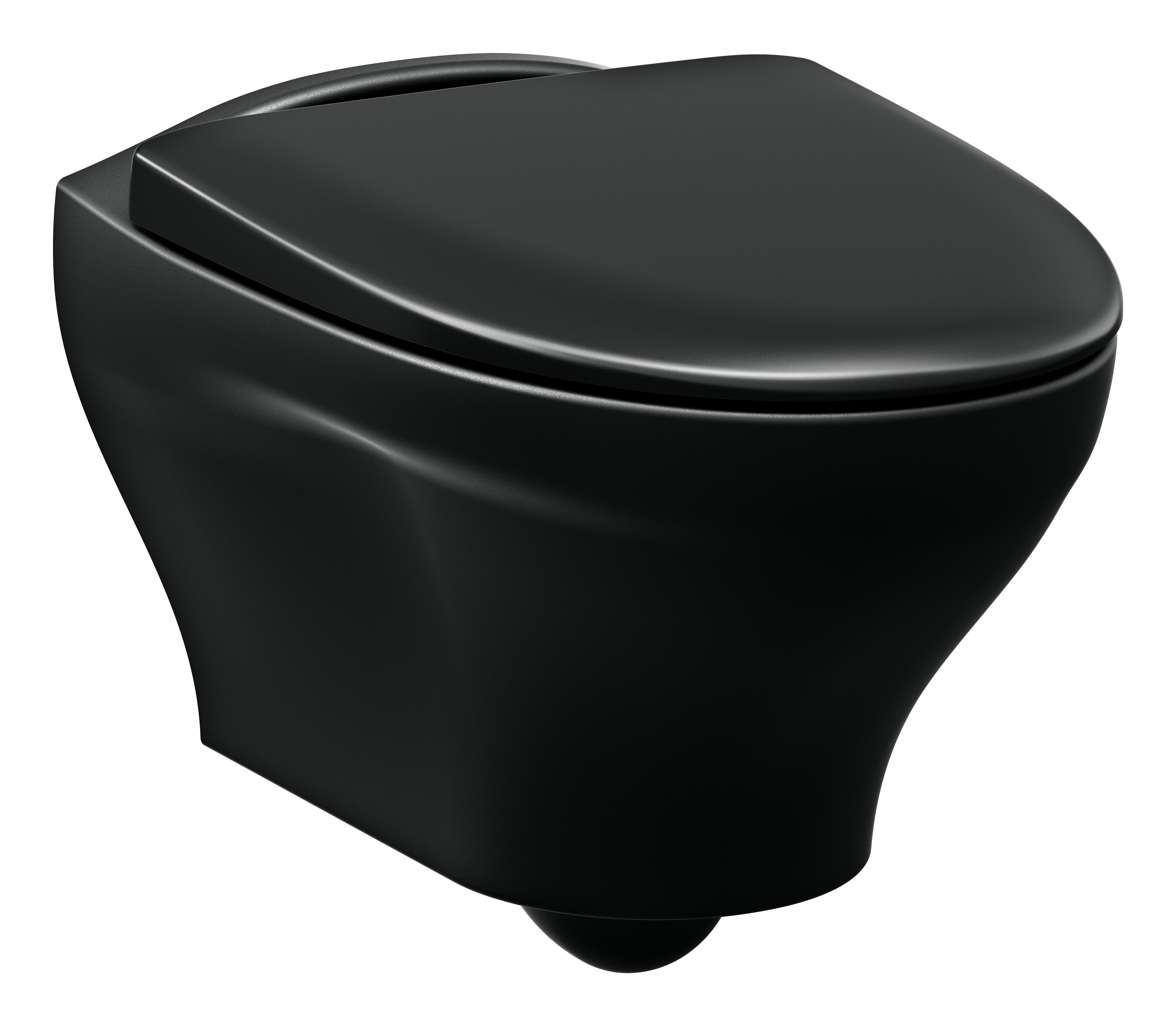 TOILET WALL-HUNG GUSTAVSBERG 8330 ESTETIC MATT BLACK SC/QR
