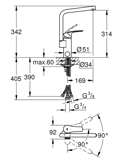 grohe Keittiöhana grohe 317872431 eurosmart pkv