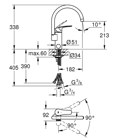 grohe Keittiöhana grohe 317862431 eurosmart pkv