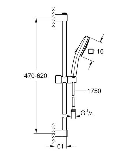 grohe Shower set grohe 267482433 tempesta cube 110