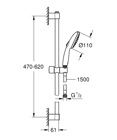 grohe Suihkusetti grohe 284382434 tempesta 110