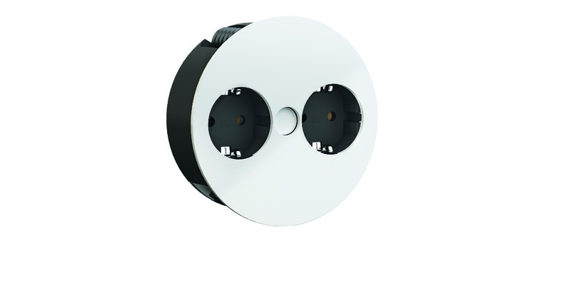 SOCKET-OUTLET PANEL TWIST OUTLET MATTWHITE+CORD