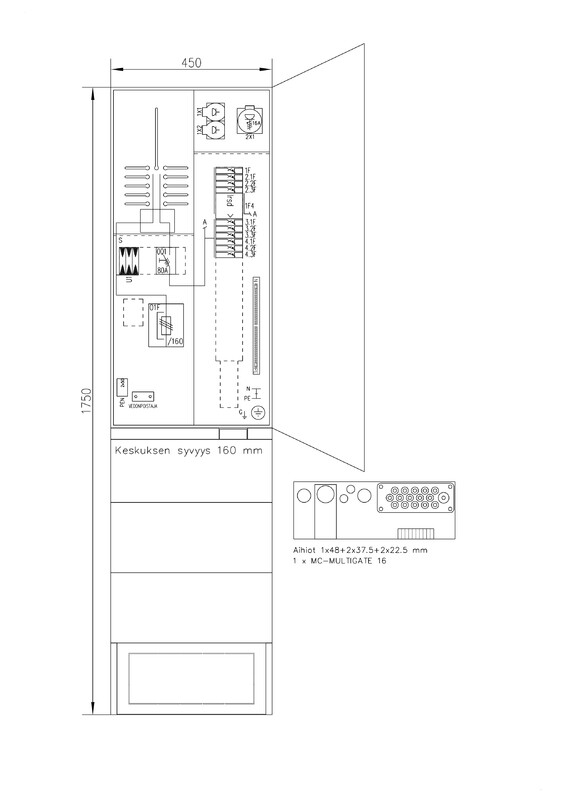 utu Meter board collie 3806p00 1t+pr-y jal x 63a