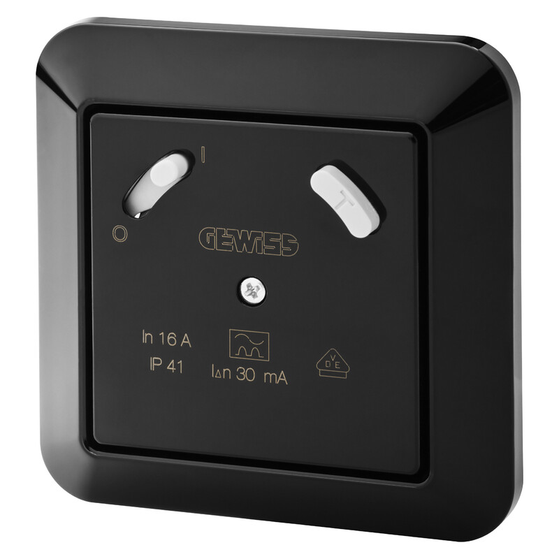 RCB 16A 30MA IP41 BLACK