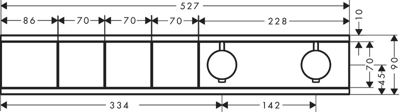 hansgrohe Duschtermostat hansgrohe 15381340 3-t mus.kr