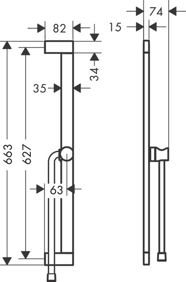 hansgrohe Suihkutanko hansgrohe 24404000 unica krom