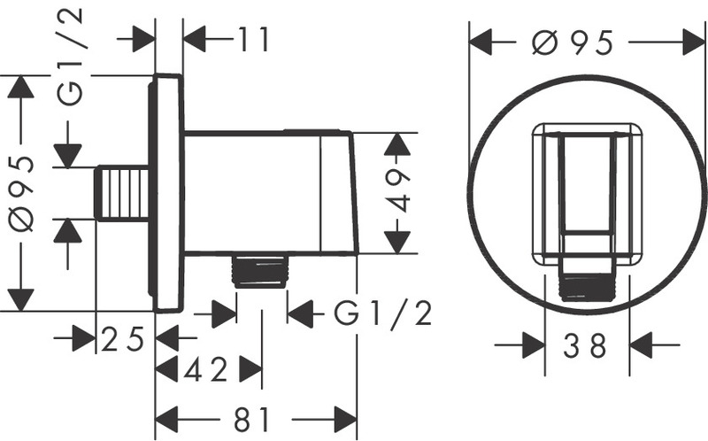 hansgrohe Duschhållare hansgrohe 26888700 fixfit s valk