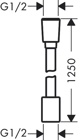 hansgrohe Shower hose hansgrohe 28220700 design 125 cm valk
