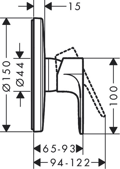 hansgrohe Shower mixer hansgrohe 72668670 rebris e black