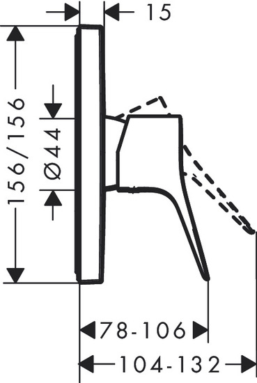 hansgrohe Pintaosa hansgrohe 75615703 vivenis suihkuh valk