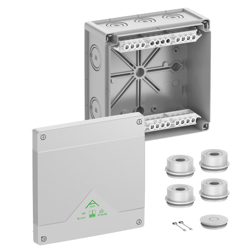 JUNCTION BOX SPELSBERG ABOX 160-16MM2 TERMINAL GREY