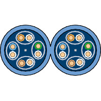 schneider electric Data cable-hf cat6 cat6 u/ftp 2x4p dca 500m b