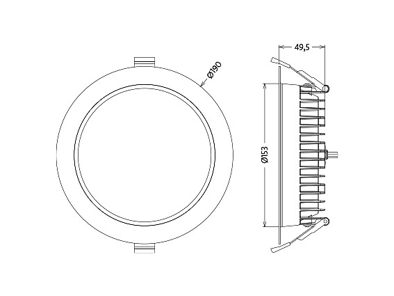aura Downlight safie opal d190 dali 3k ja 4k