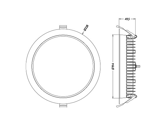 aura Downlight safie opal d228 dali 3k ja 4k