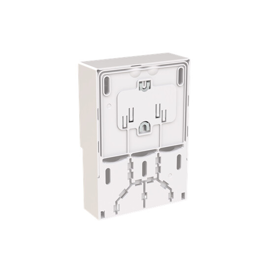 abb Socket outlet saga schuko 2-g screwless lath, whi