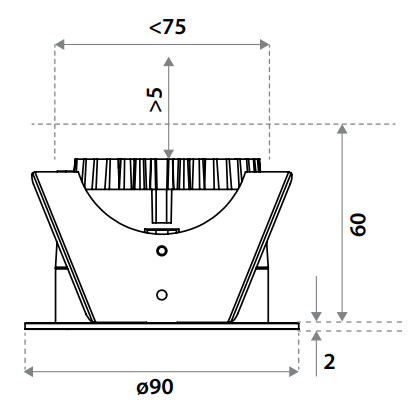 illuxtron Downlight fabio 75 hv-fd 800lm 4k 80° wh