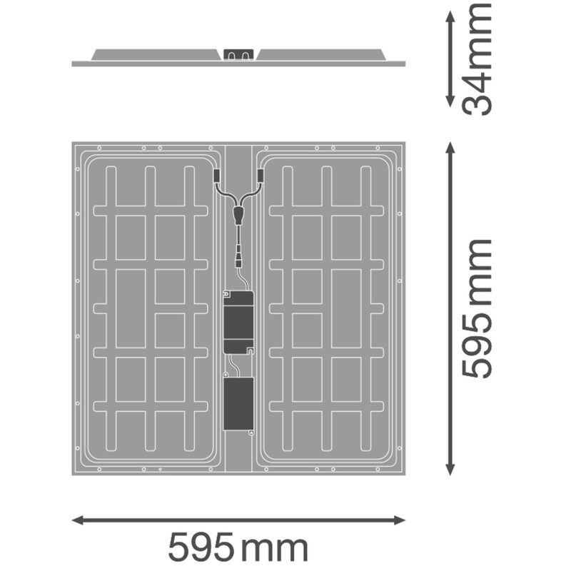 ledvance Modular lum. panel pfm 600 pl ip54 600 36w/840 ugr19 ps