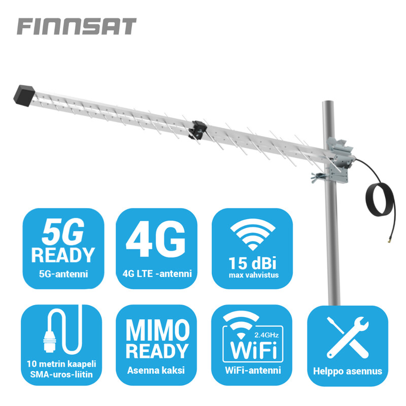 finnsat Antenni 4g/5g suunta-antenni 11-14dbi