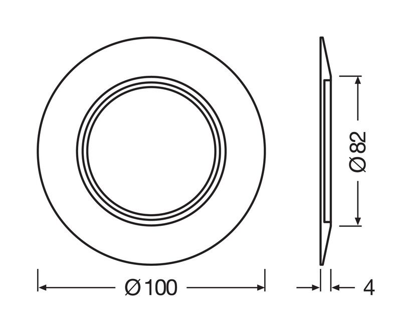 ledvance Mekaaninen lisätarvike spot sp ring d100 bk