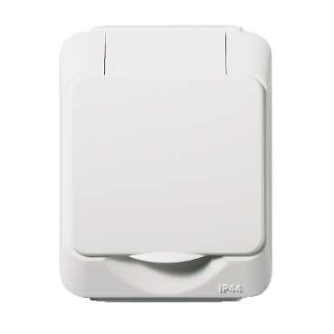 schneider electric Vägguttag artic ip44 yta vit diy