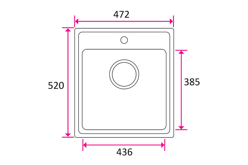 stala Kitchen sink stala one-t40 with tap area