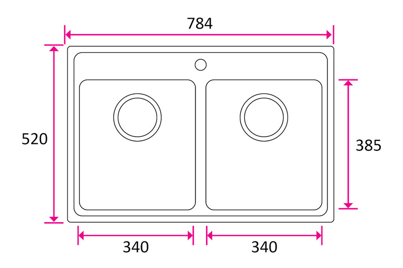 stala Kitchen sink stala one-t34-34 with tap area