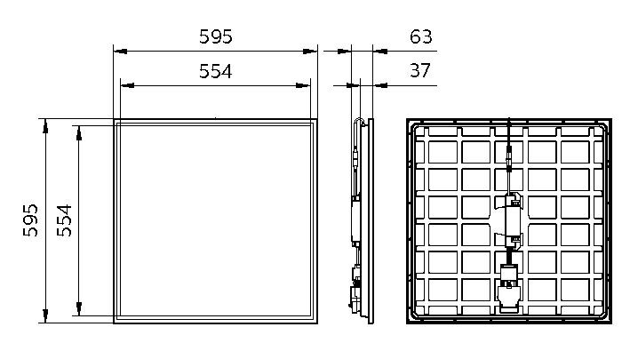 philips Modular luminaire coreline pan 2900-4300lm cct dali 300x1200