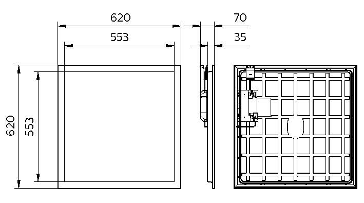 philips Modular luminaire coreline pan 4300lm 840 31w wia 600x600 oc